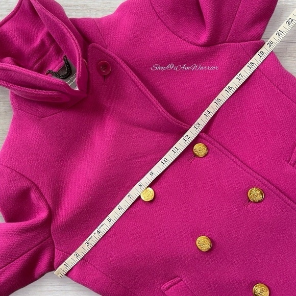 J. Crew fuchsia pink double breasted stadium cloth peacoat *shop@iamwarrior - Picture 9 of 13